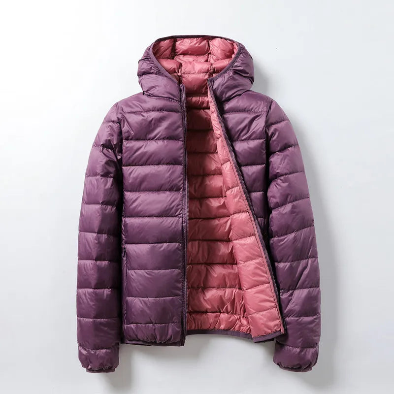 Men’s Lightweight Down Jacket Packable Puffer Coat Zip-Up