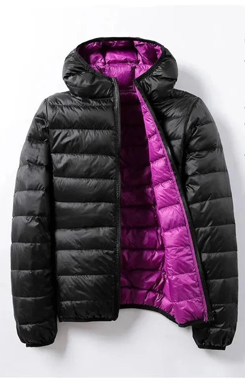Men’s Lightweight Down Jacket Packable Puffer Coat Zip-Up