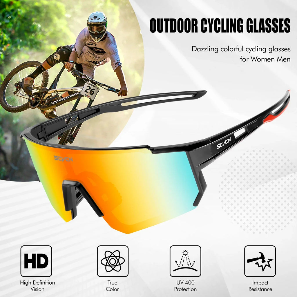 Sport Bike Sunglasses Lightweight Frame UV400 Protection