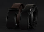 Automatic Adjustable Ratchet Belt Genuine PU Leather Without Holes