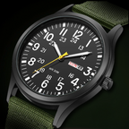 Men's Outdoor Watch Circular Stainless Steel Case Sapphire Glass Waterproof