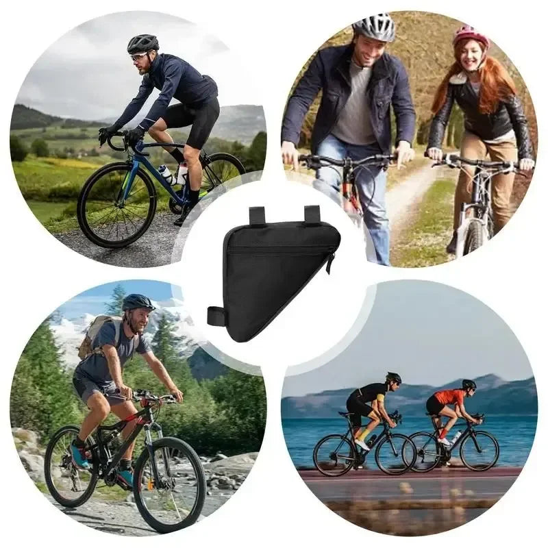 Triangle Frame Bike Bag Water-Resistant Bicycle Storage Bag with Reflective Strip