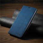 iPhone Bookcase Phone Case with Card Slots Magnetic Closure Stand
