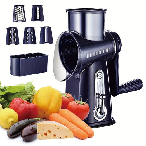 5-in-1 Rotary Cheese Grater and Vegetable Slicer