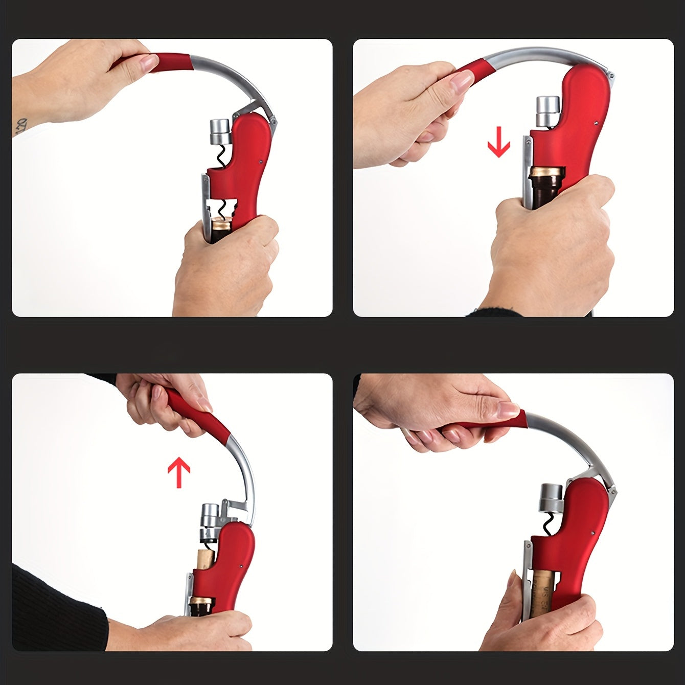 Lever Corkscrew Wine Bottle Opener