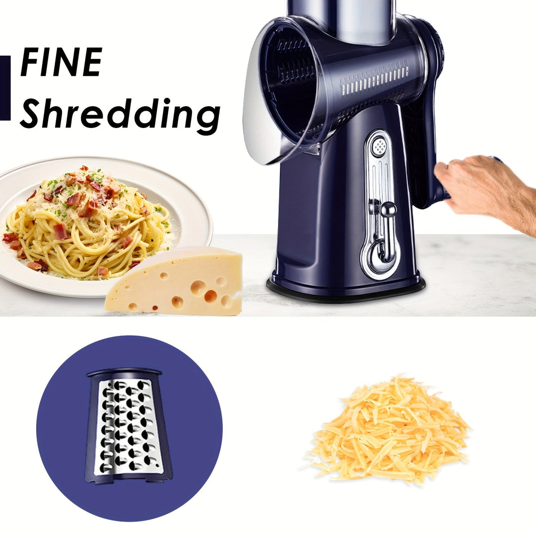 Rotating Kitchen Grater 5-in-1 Cheese Grater Vegetable Slicer