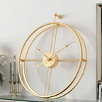 Large Gold Metal Wall Clock