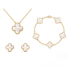 Clover Shape Jewelry Set Necklace and Earrings Jewelry Set