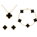 Clover Shape Jewelry Set Necklace and Earrings Jewelry Set