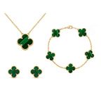Clover Shape Jewelry Set Necklace and Earrings Jewelry Set