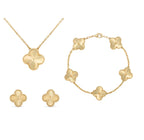 Clover Shape Jewelry Set Necklace and Earrings Jewelry Set