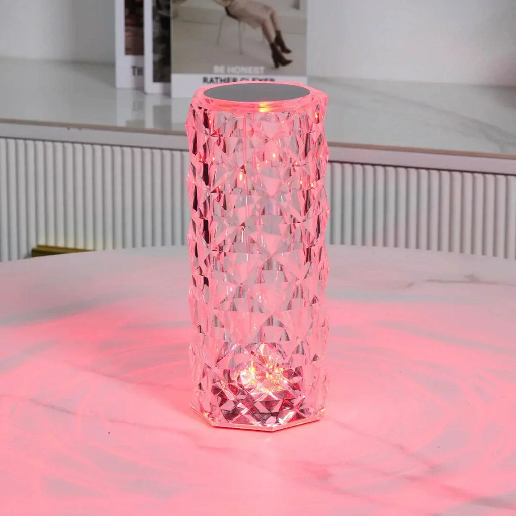 Crystal Table Lamp Touch Control Dimmable Rechargeable LED Light