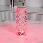 Crystal Table Lamp Touch Control Dimmable Rechargeable LED Light