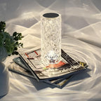 Crystal Table Lamp Touch Control Dimmable Rechargeable LED Light