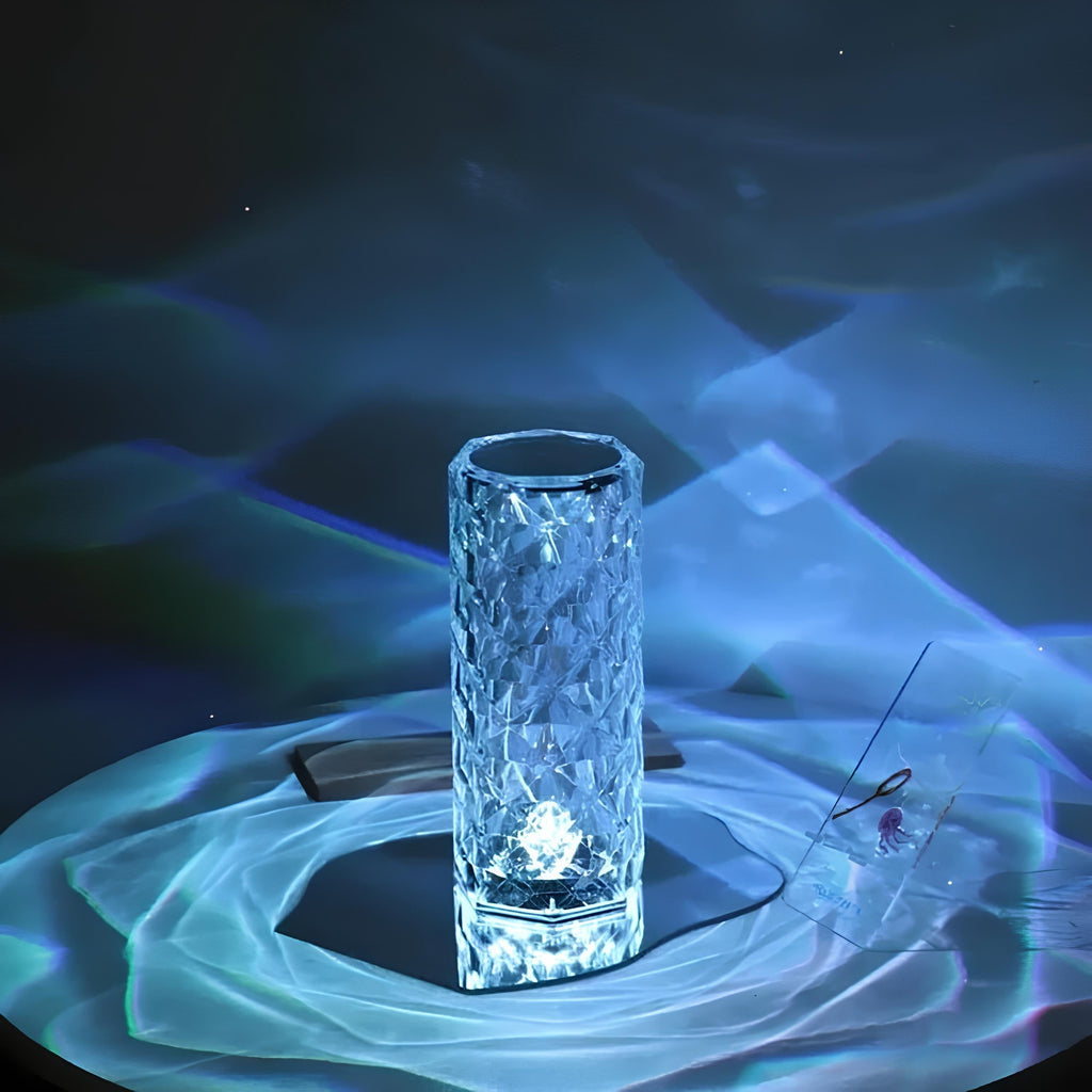 Crystal Table Lamp Touch Control Dimmable Rechargeable LED Light