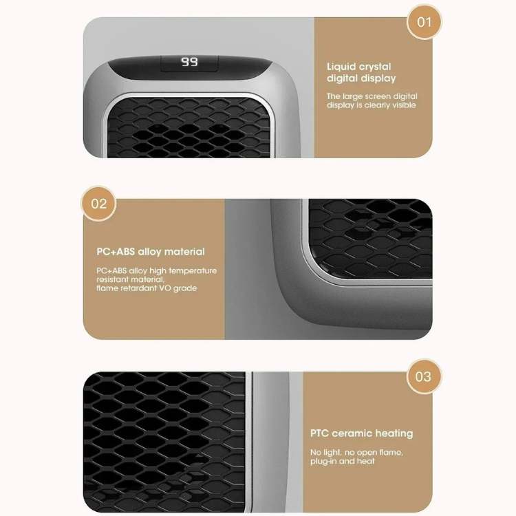 Portable Electric Space Heater with Remote Control