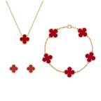 Clover Shape Jewelry Set Necklace and Earrings Jewelry Set