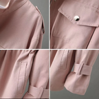 Women’s Lightweight Trench Coat Jacket with Adjustable Waist Fit