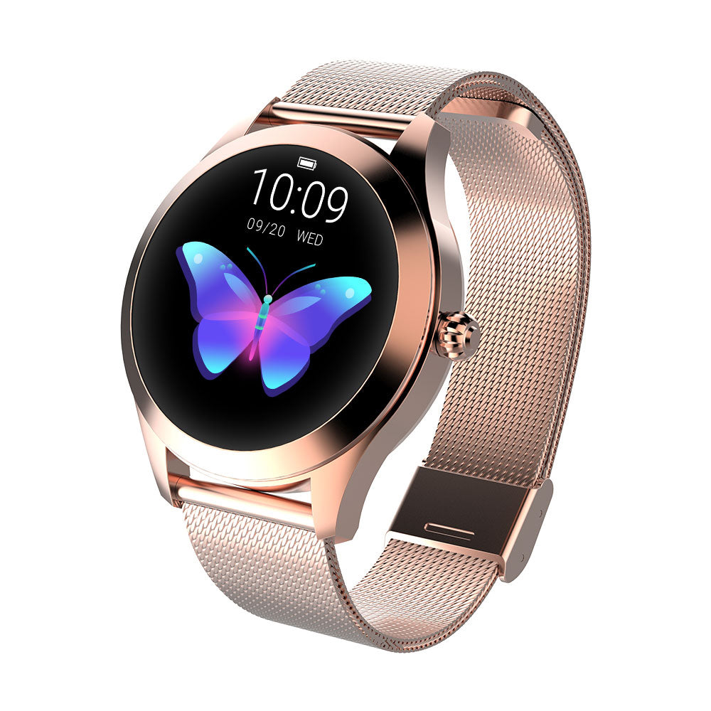 Ladies Smartwatch Stainless Steel Slim Circular Wrist Watch