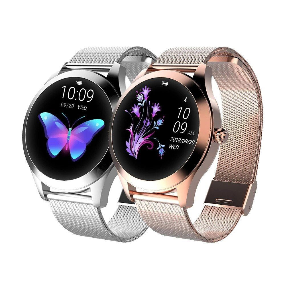 Ladies Smartwatch Stainless Steel Slim Circular Wrist Watch