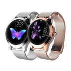 Ladies Smartwatch Stainless Steel Slim Circular Wrist Watch