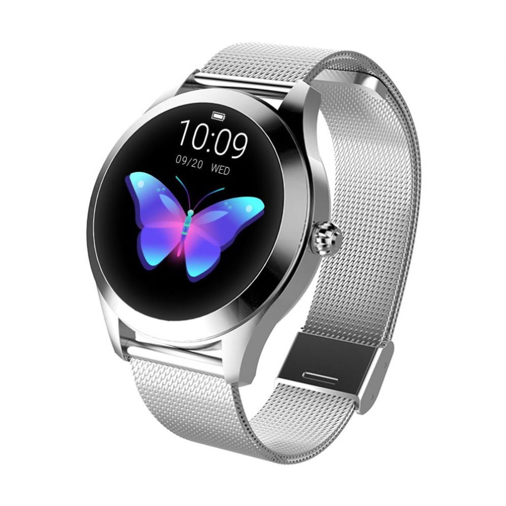 Ladies Smartwatch Stainless Steel Slim Circular Wrist Watch