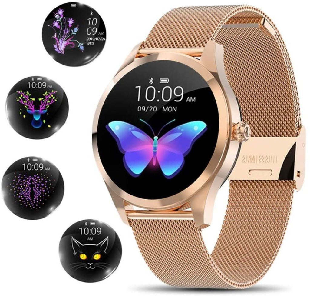 Ladies Smartwatch Stainless Steel Slim Circular Wrist Watch