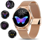 Ladies Smartwatch Stainless Steel Slim Circular Wrist Watch
