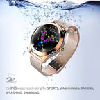 Ladies Smartwatch Stainless Steel Slim Circular Wrist Watch