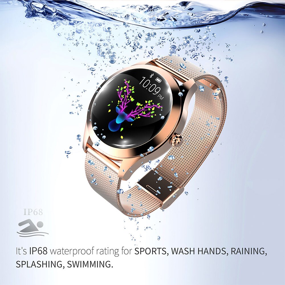 Ladies Smartwatch Stainless Steel Slim Circular Wrist Watch