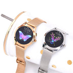 Ladies Smartwatch Stainless Steel Slim Circular Wrist Watch