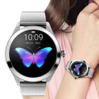 Ladies Smartwatch Stainless Steel Slim Circular Wrist Watch